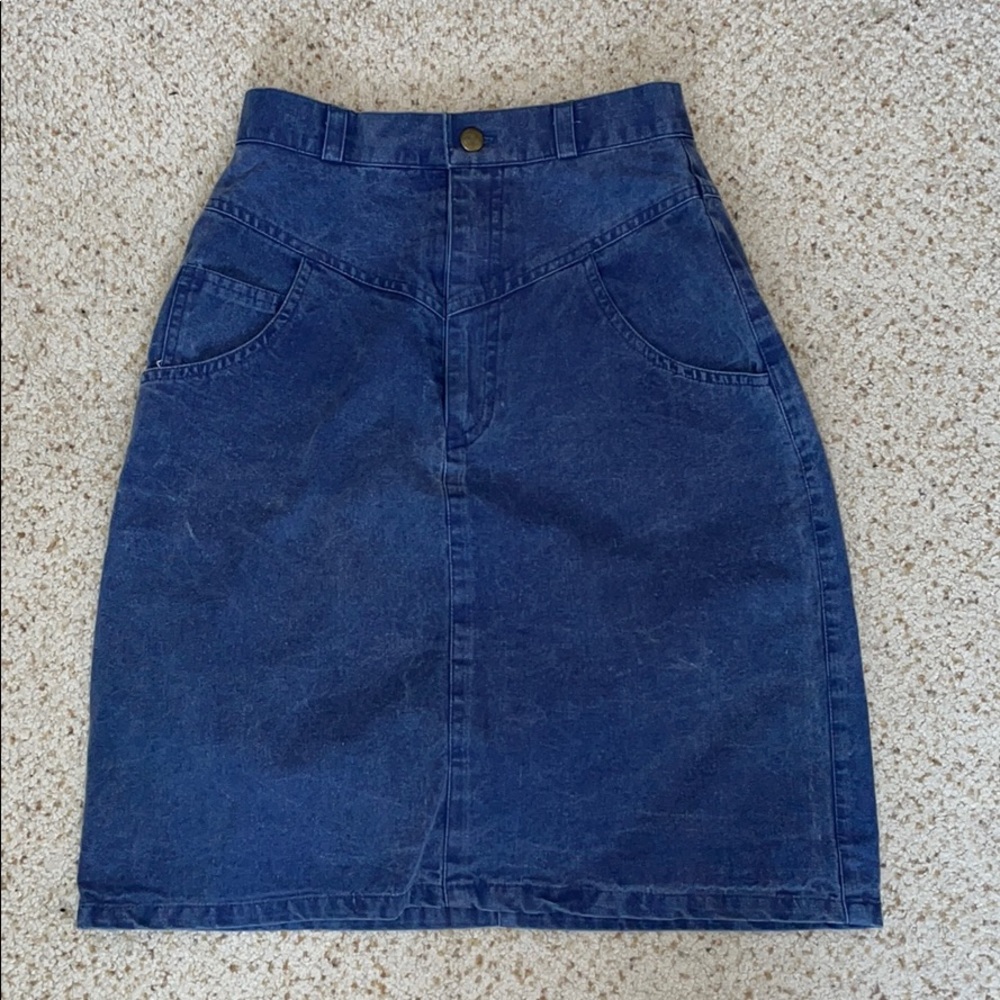 Vintage NWOT High-Waisted Blue Skirt